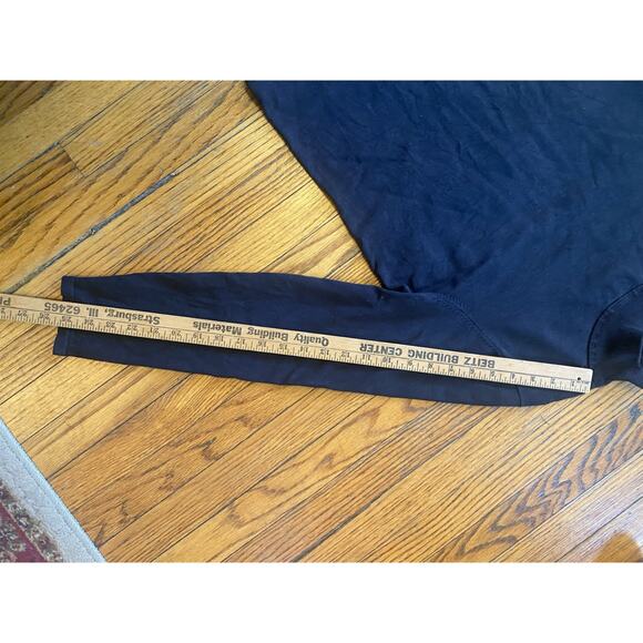 Vintage Pendleton Mock Top Women’s Petite Medium Shirt Black Stretch Basic - Picture 6 of 7